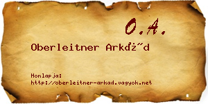 Oberleitner Arkád névjegykártya